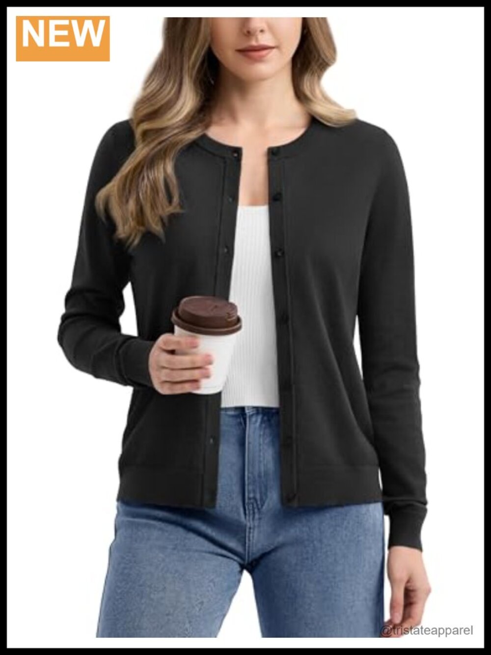 Women's Lightweight Cardigan Sweater Button Down Long Sleeve Knit